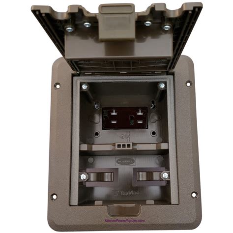 exterior recessed electrical box gfci|Outdoor Weatherproof Deck Outlet Box Kit, 15A GFI .